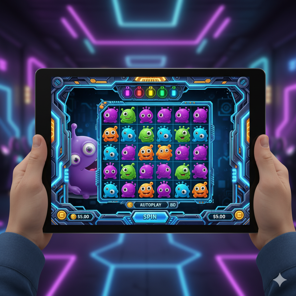 Reactoonz Leute spielen Poker mit Jetons an einem Casinotisch